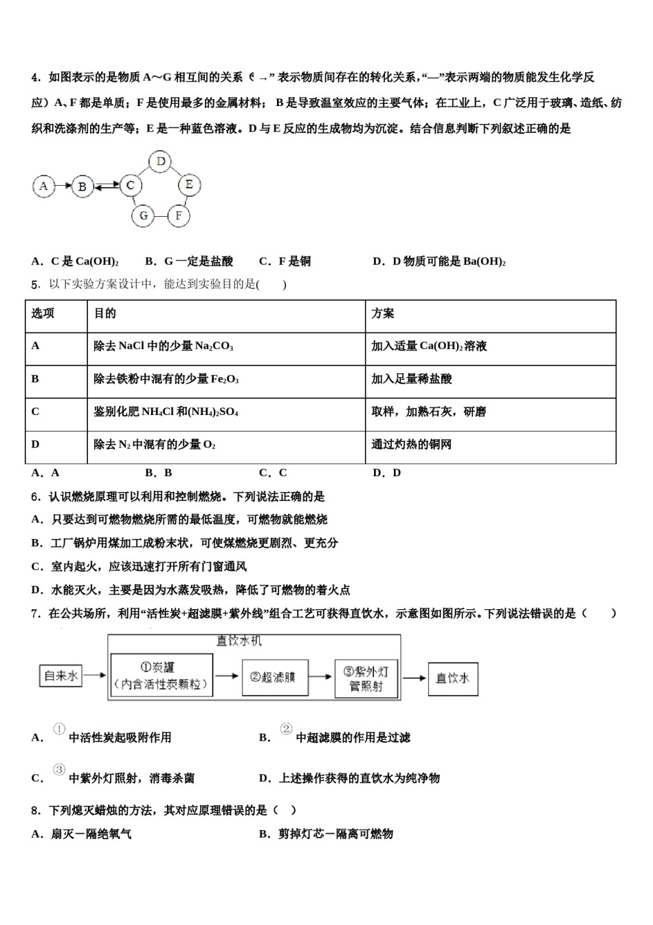 2024届甘肃省陇南市外纳初级中学中考化学五模试卷含解析.doc_第2页