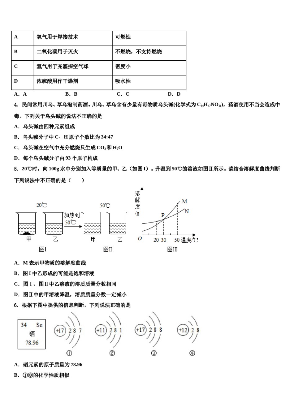 2024届盘锦市重点中学中考试题猜想化学试卷含解析.doc_第2页