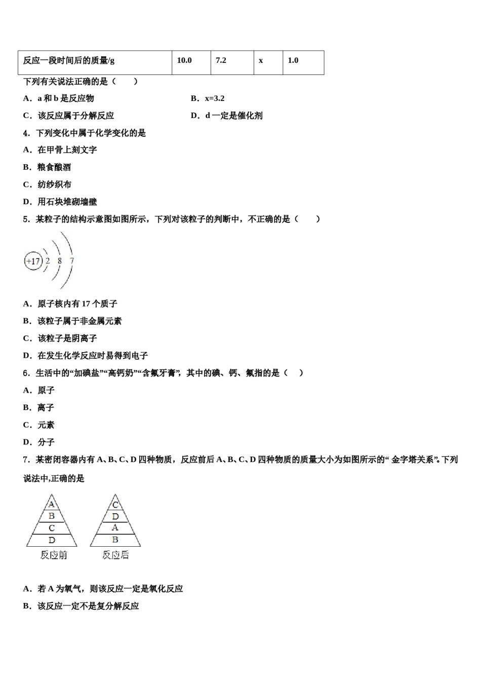 2024届福建省厦门市思明区东埔中学中考五模化学试题含解析.doc_第2页