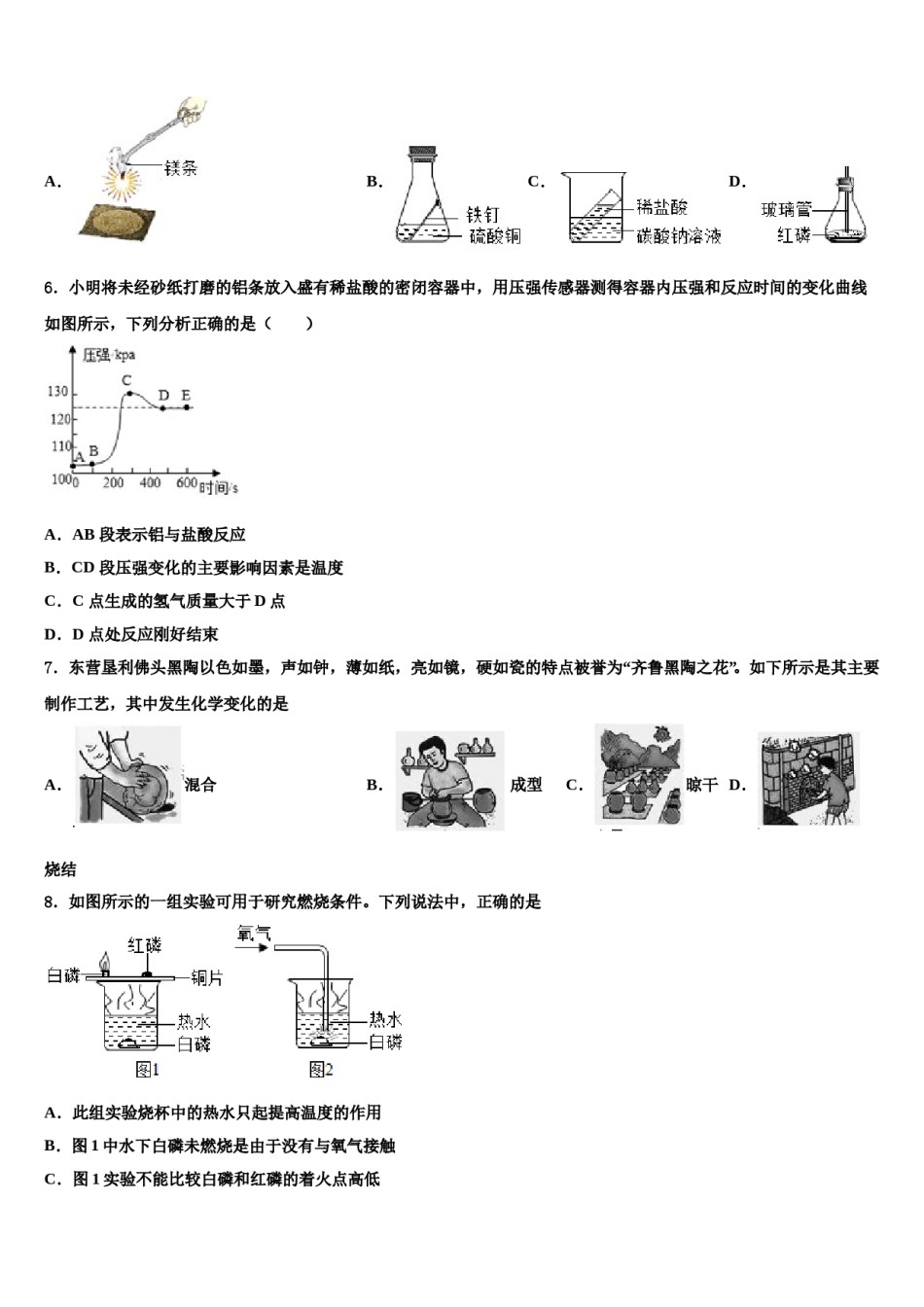 2024届福建省武夷山市中考化学五模试卷含解析.doc_第2页