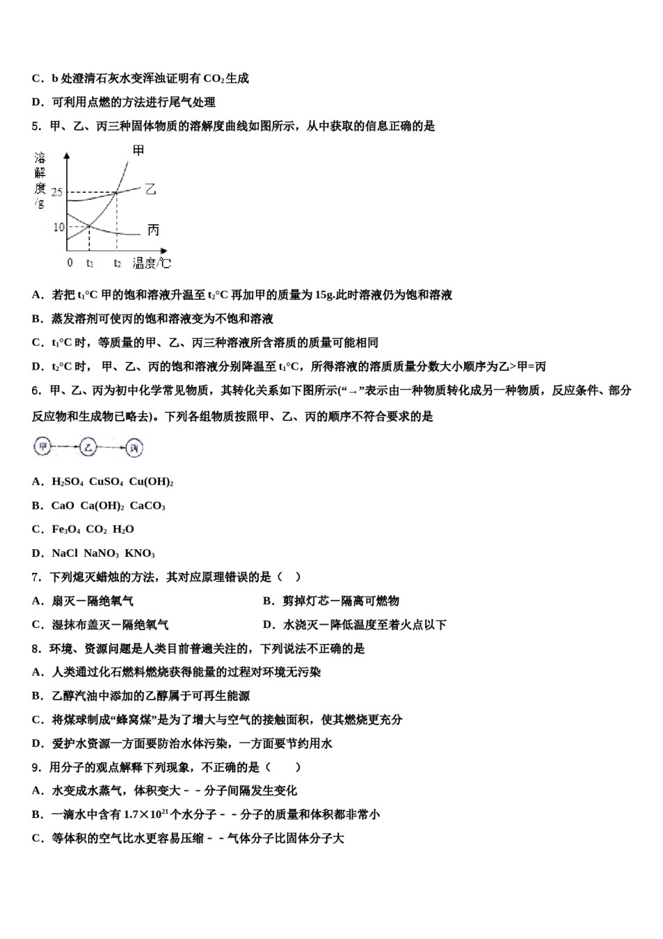 2024届西藏拉萨北京实验中学中考化学押题试卷含解析.doc_第2页