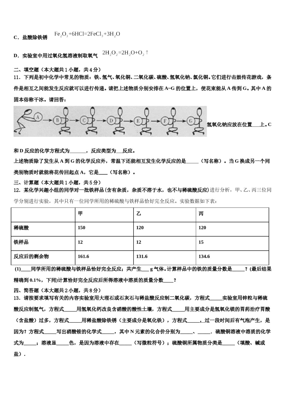 2024届许昌市重点中学中考联考化学试卷含解析.doc_第3页