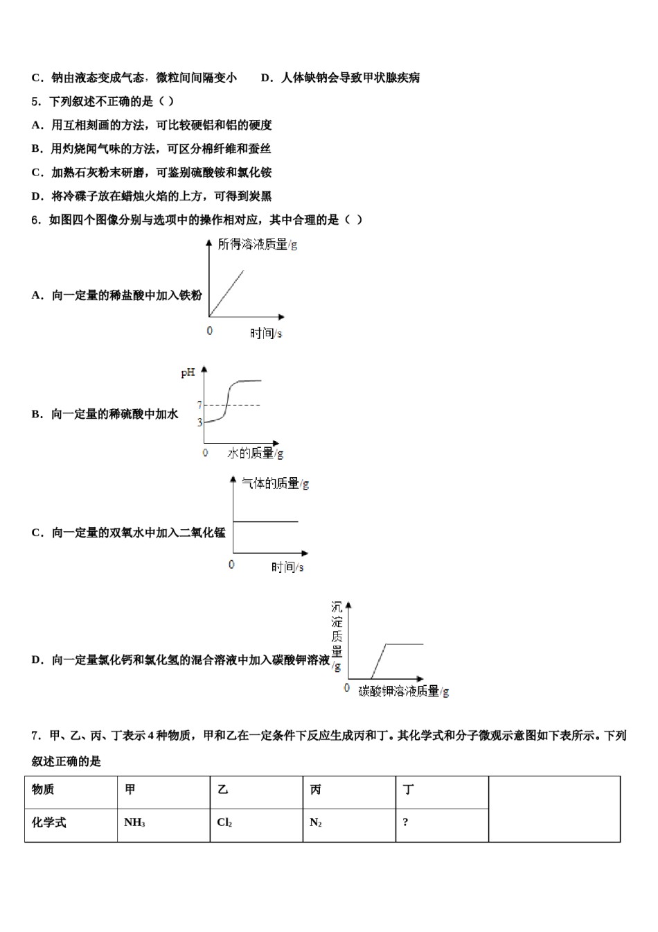 2024届贵州省桐梓县市级名校中考化学全真模拟试题含解析.doc_第2页