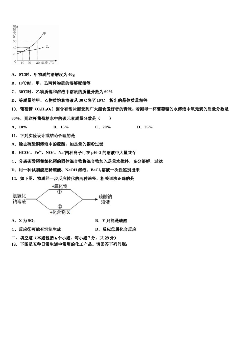 2024届辽宁省东港市中考押题化学预测卷含解析.doc_第3页