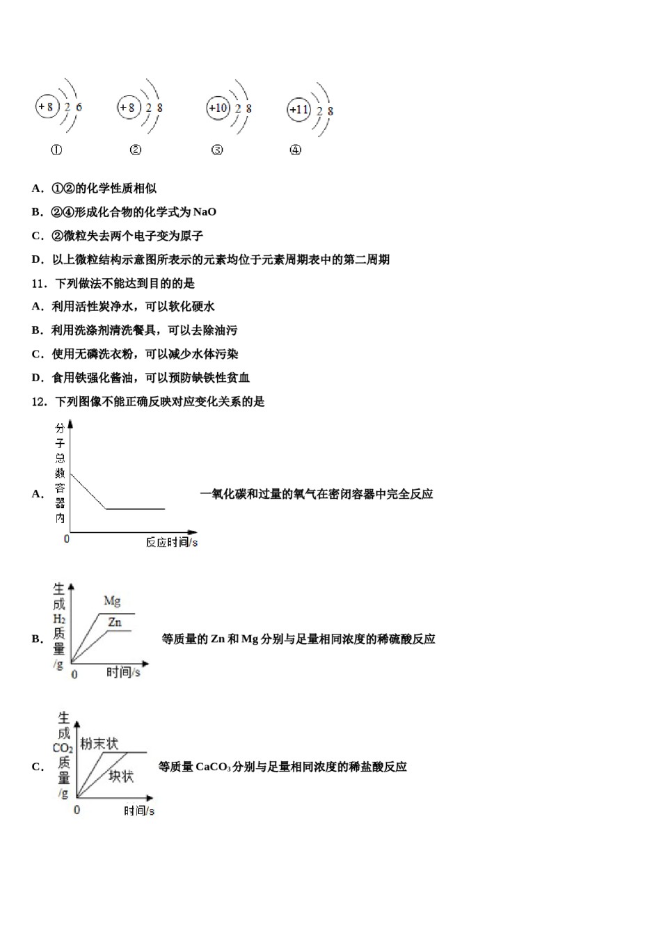 2024届邵阳市重点中学中考二模化学试题含解析.doc_第3页