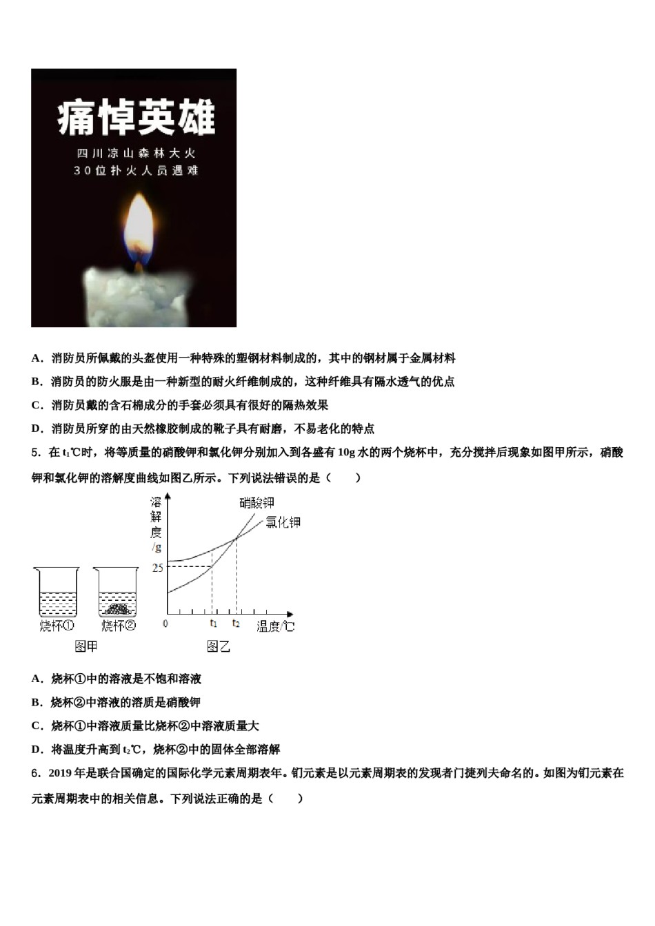 2024届重庆巴川小班重点名校中考化学全真模拟试卷含解析.doc_第2页
