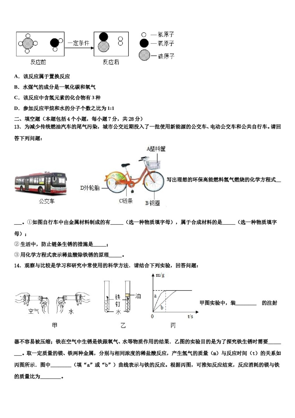 2024届长春市新朝阳实验学校中考化学考试模拟冲刺卷含解析.doc_第3页