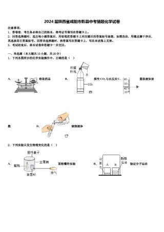 2024届陕西省咸阳市乾县中考猜题化学试卷含解析.doc