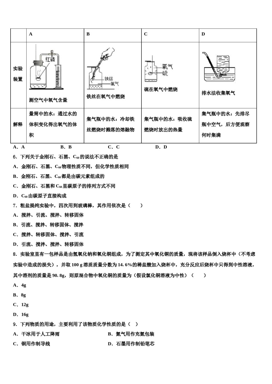 2024届陕西省咸阳秦都区四校联考中考联考化学试卷含解析.doc_第2页