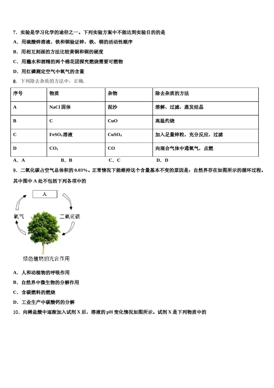 2024届陕西省商洛商南县联考中考五模化学试题含解析.doc_第3页