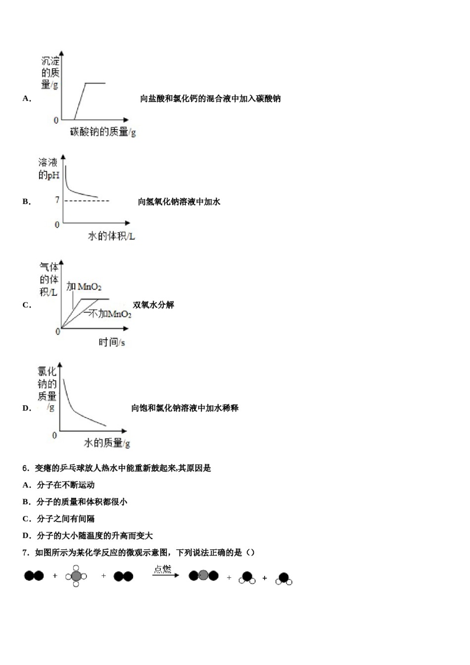 2024届随机事件福建省厦门市逸夫中学中考化学仿真试卷含解析.doc_第2页