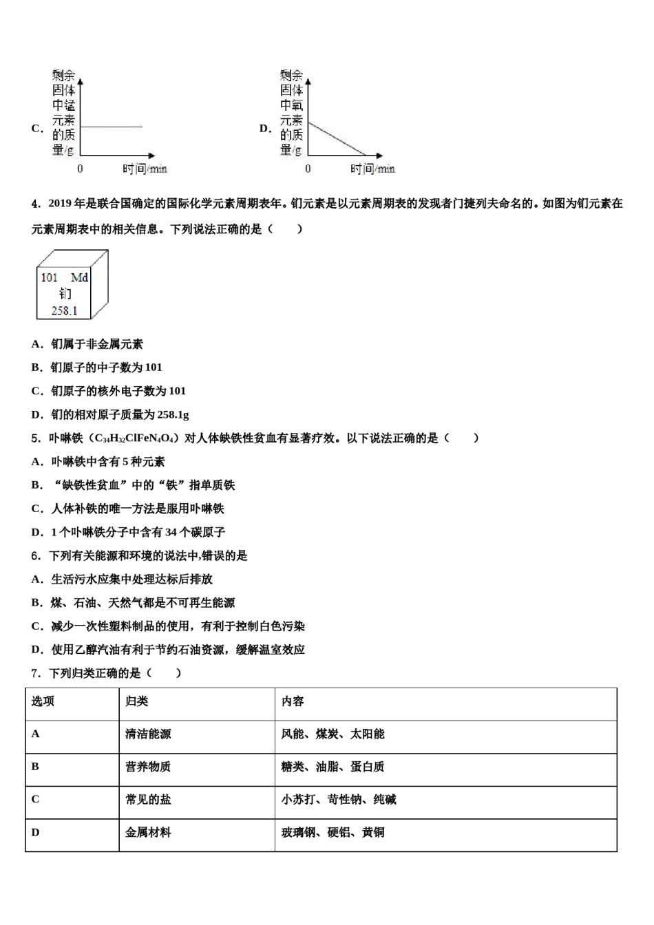 2024届黑龙江省大庆市三十二中学中考化学押题试卷含解析.doc_第2页