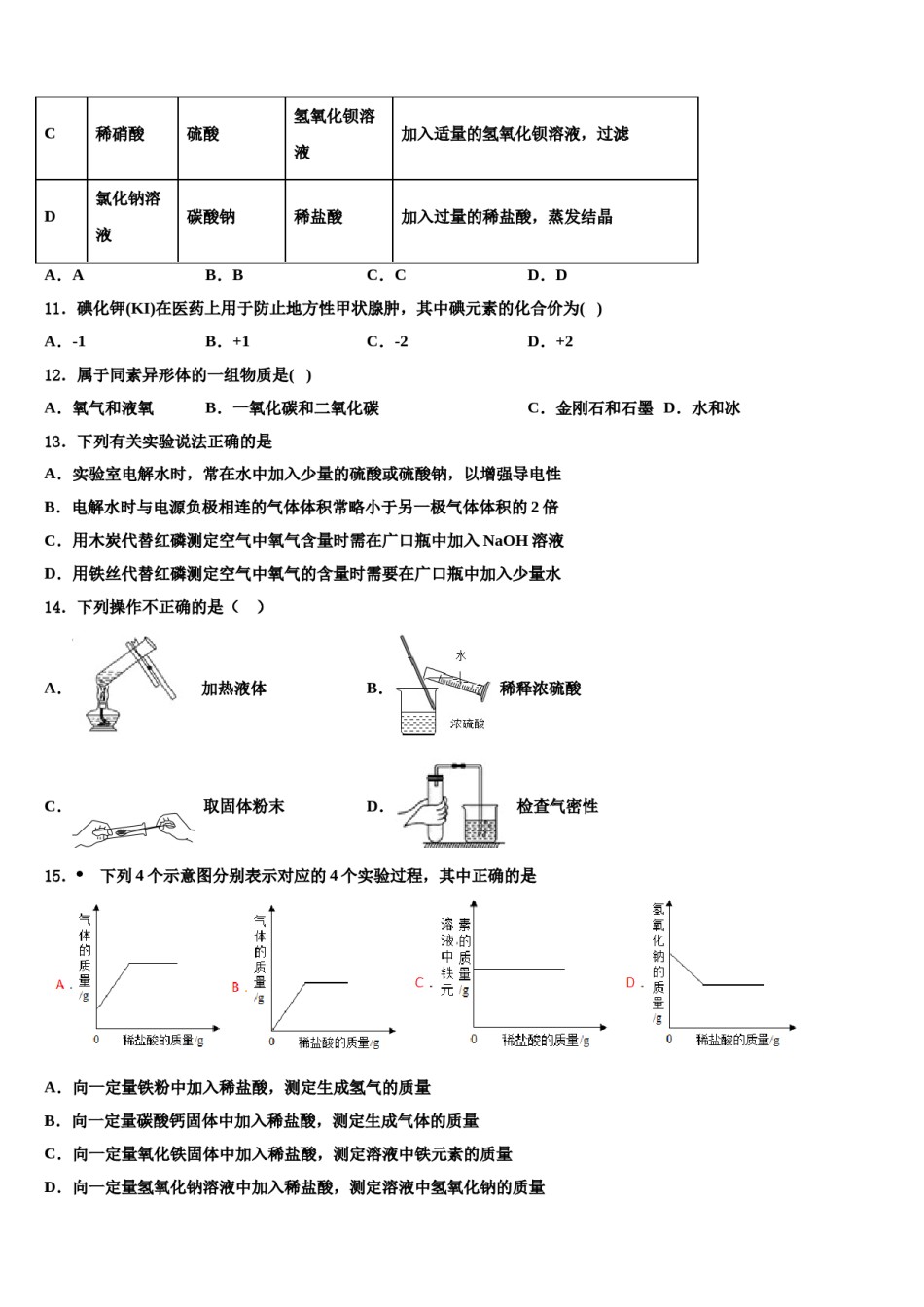 2024届黑龙江省绥化市中考二模化学试题含解析.doc_第3页