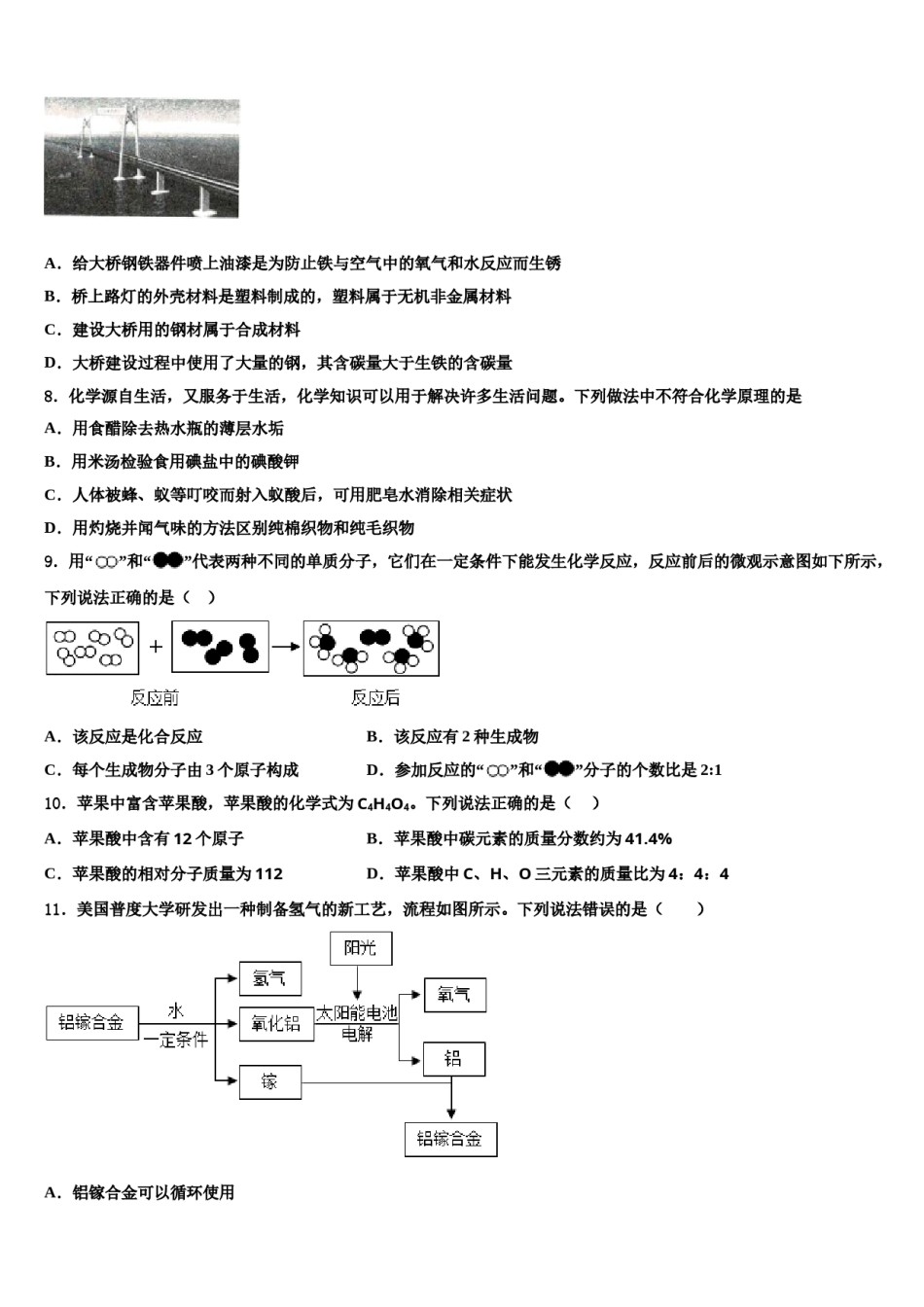 上海市浦东新区名校2024年中考化学押题试卷含解析.doc_第2页