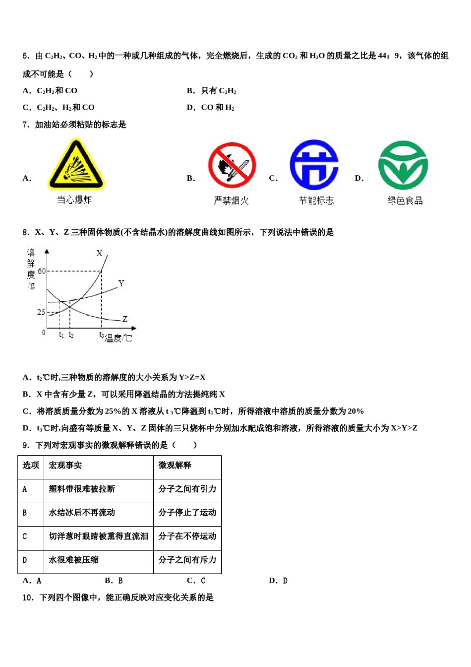 东王营中学2024年中考试题猜想化学试卷含解析.doc_第2页