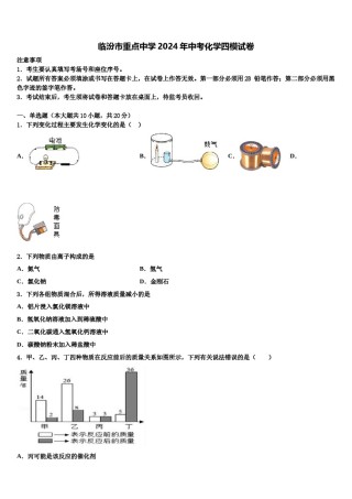 临汾市重点中学2024年中考化学四模试卷含解析.doc