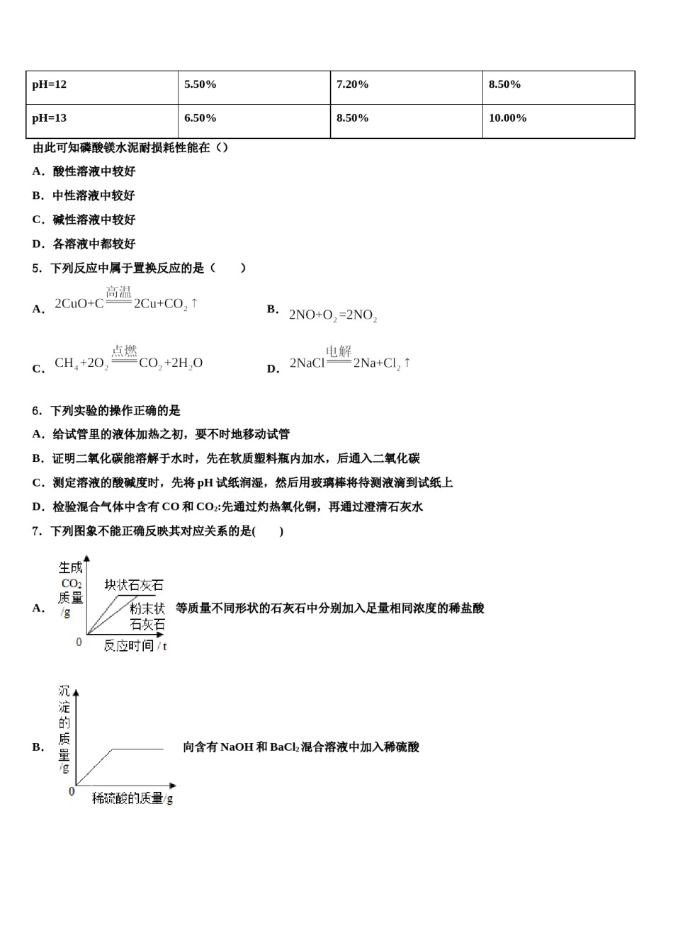 临沂市2024届中考化学四模试卷含解析.doc_第2页