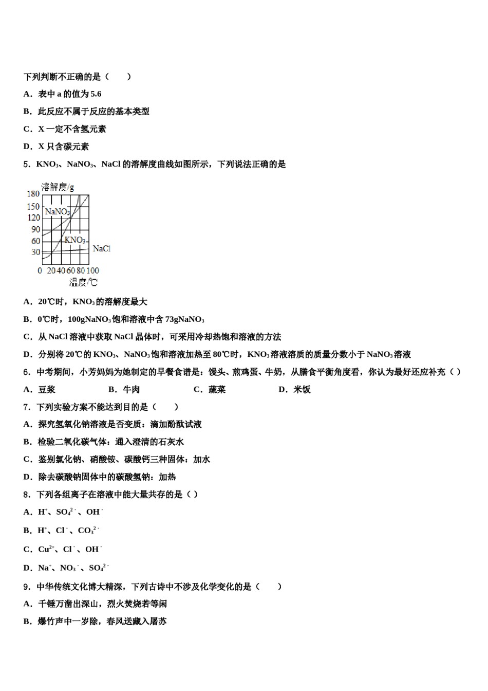 云南省2024年中考二模化学试题含解析.doc_第2页