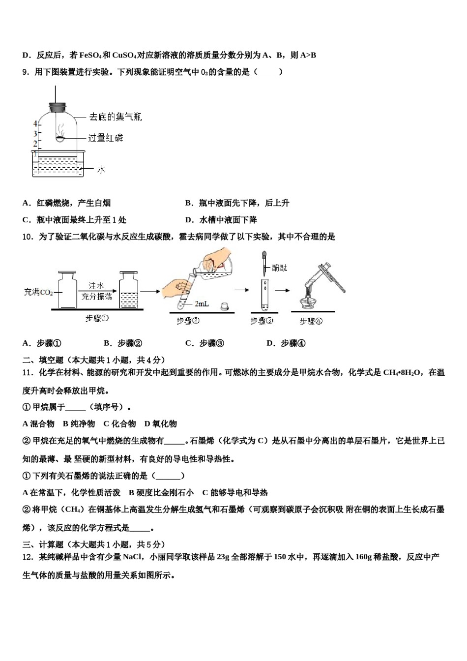 云南省云南大附中（一二一校区）2024年中考押题化学预测卷含解析.doc_第3页