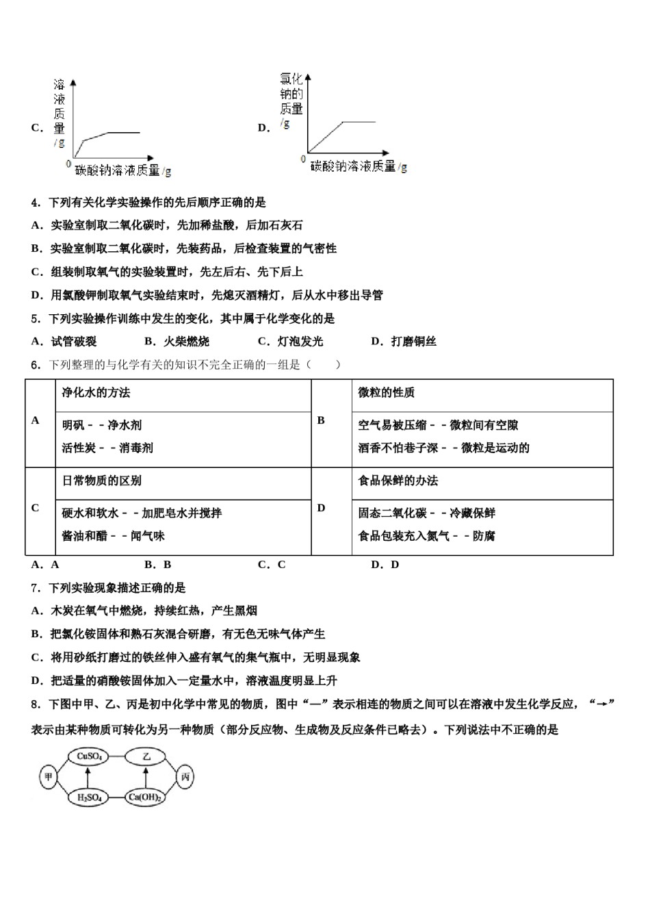 云南省双柏县达标名校2023-2024学年中考考前最后一卷化学试卷含解析.doc_第2页