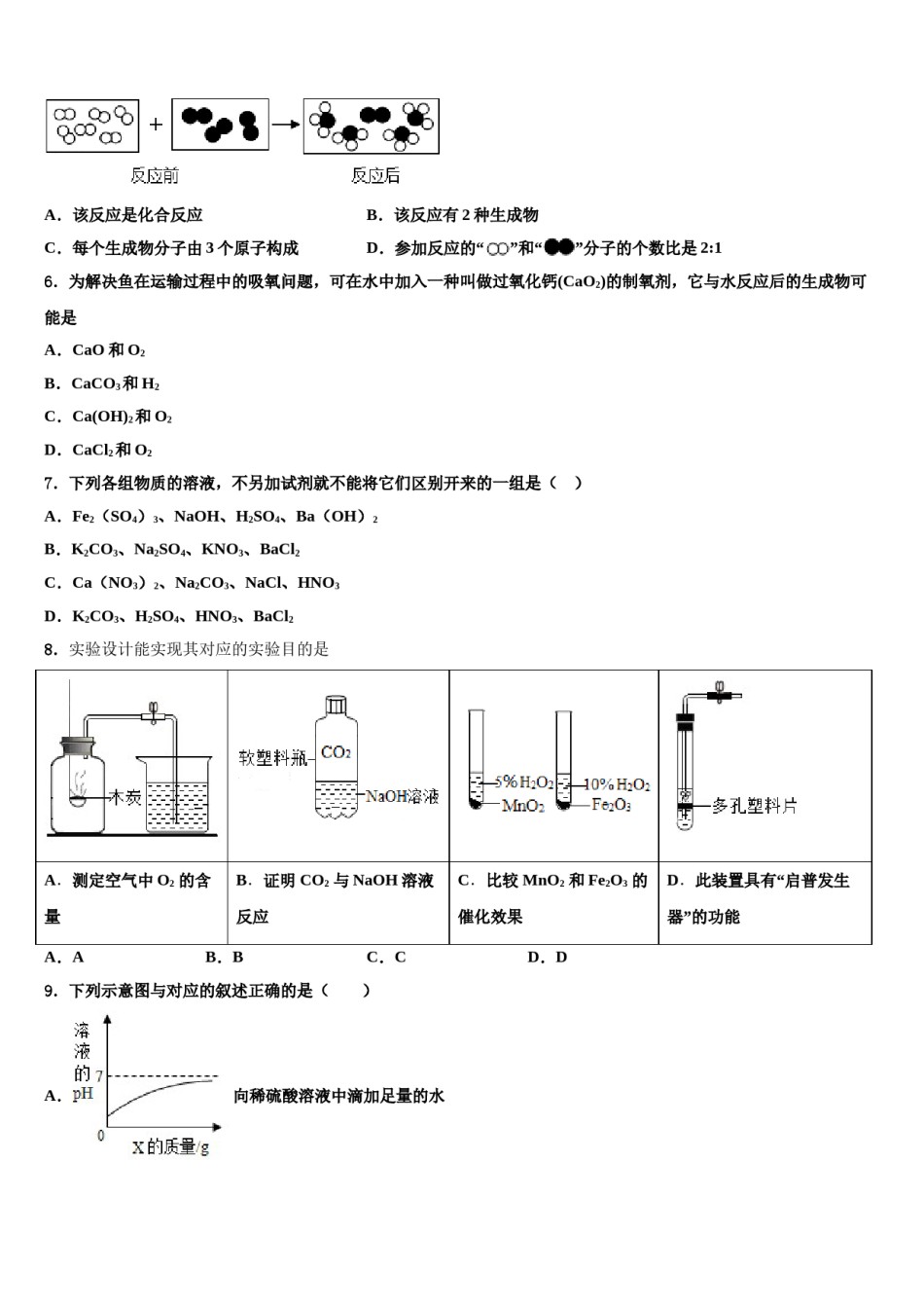 云南省大理州祥云县2024年中考适应性考试化学试题含解析.doc_第2页