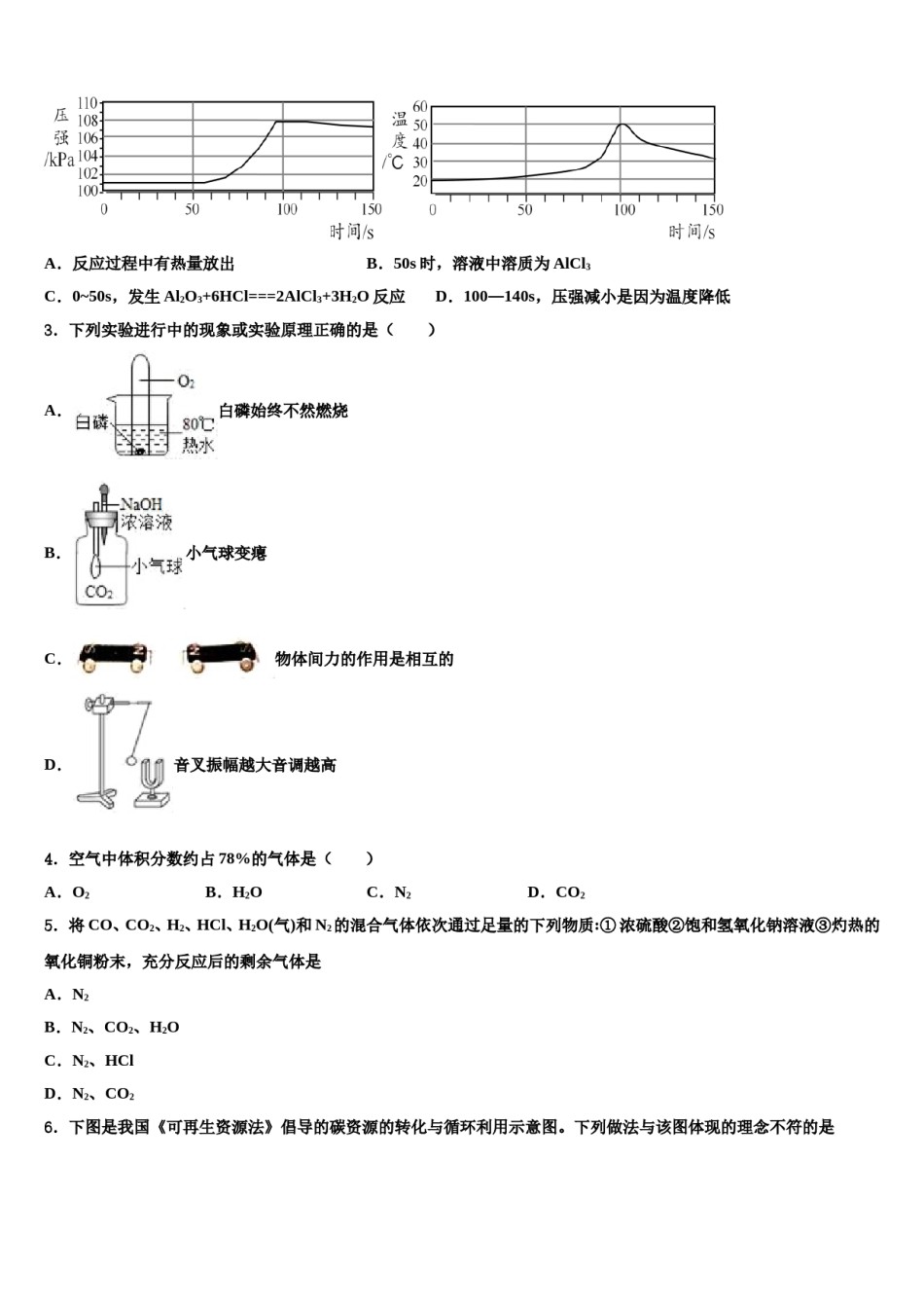云南省昆明市五华区云南师范大附属中学2023-2024学年中考联考化学试卷含解析.doc_第2页