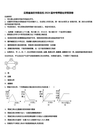 云南省迪庆市级名校2024届中考押题化学预测卷含解析.doc