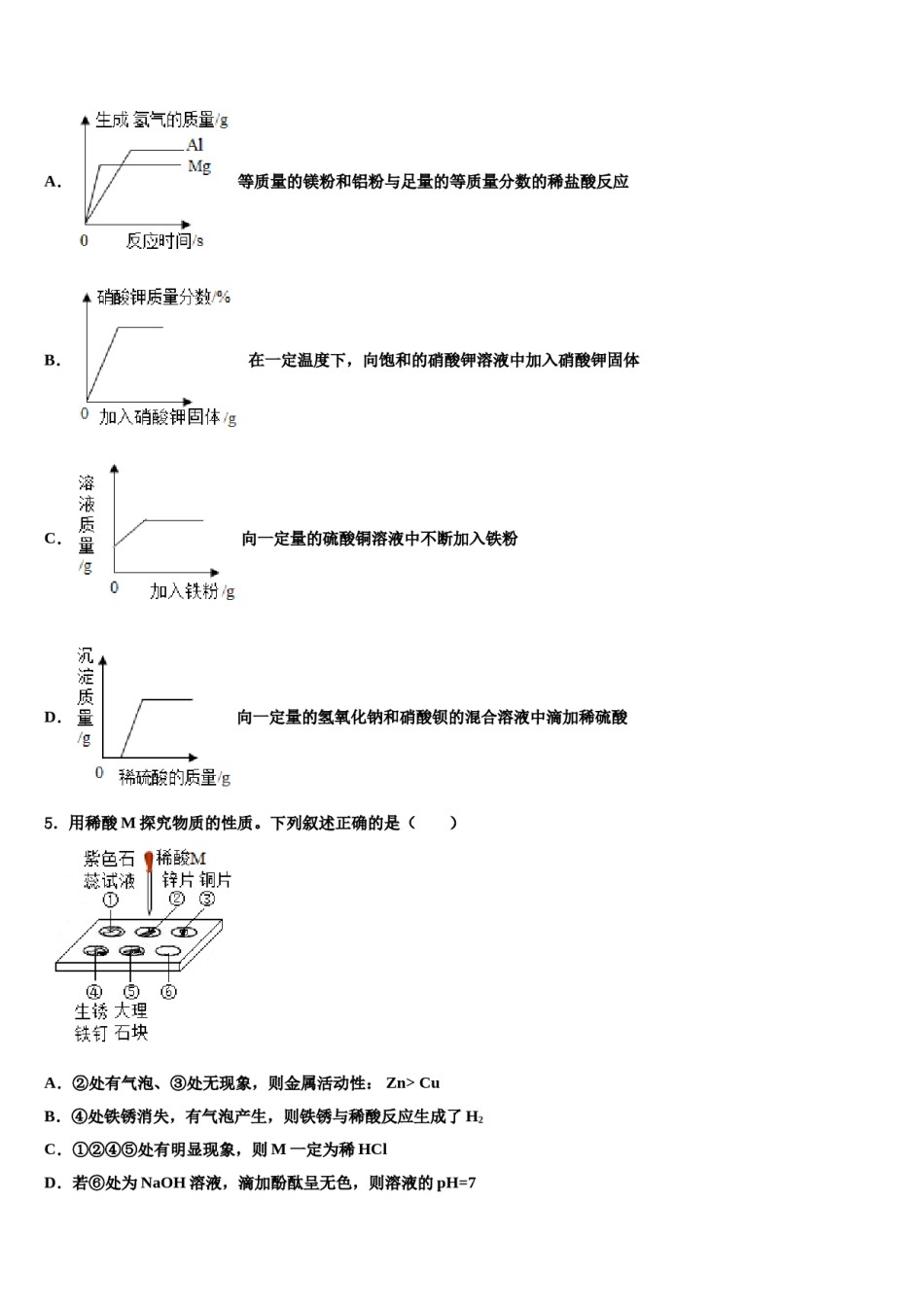 内蒙古乌兰察布市重点达标名校2024年中考考前最后一卷化学试卷含解析.doc_第2页