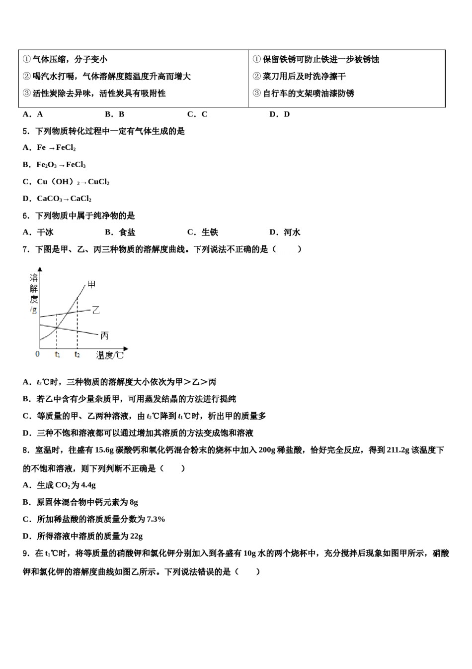 内蒙古兴安市2024届中考化学考试模拟冲刺卷含解析.doc_第2页