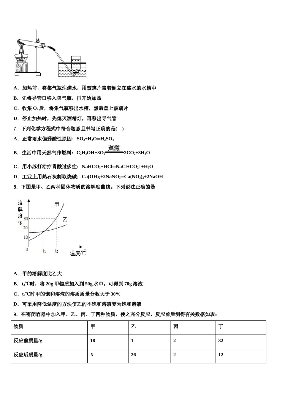 内蒙古杭锦后旗第六中学2023-2024学年中考化学对点突破模拟试卷含解析.doc_第2页