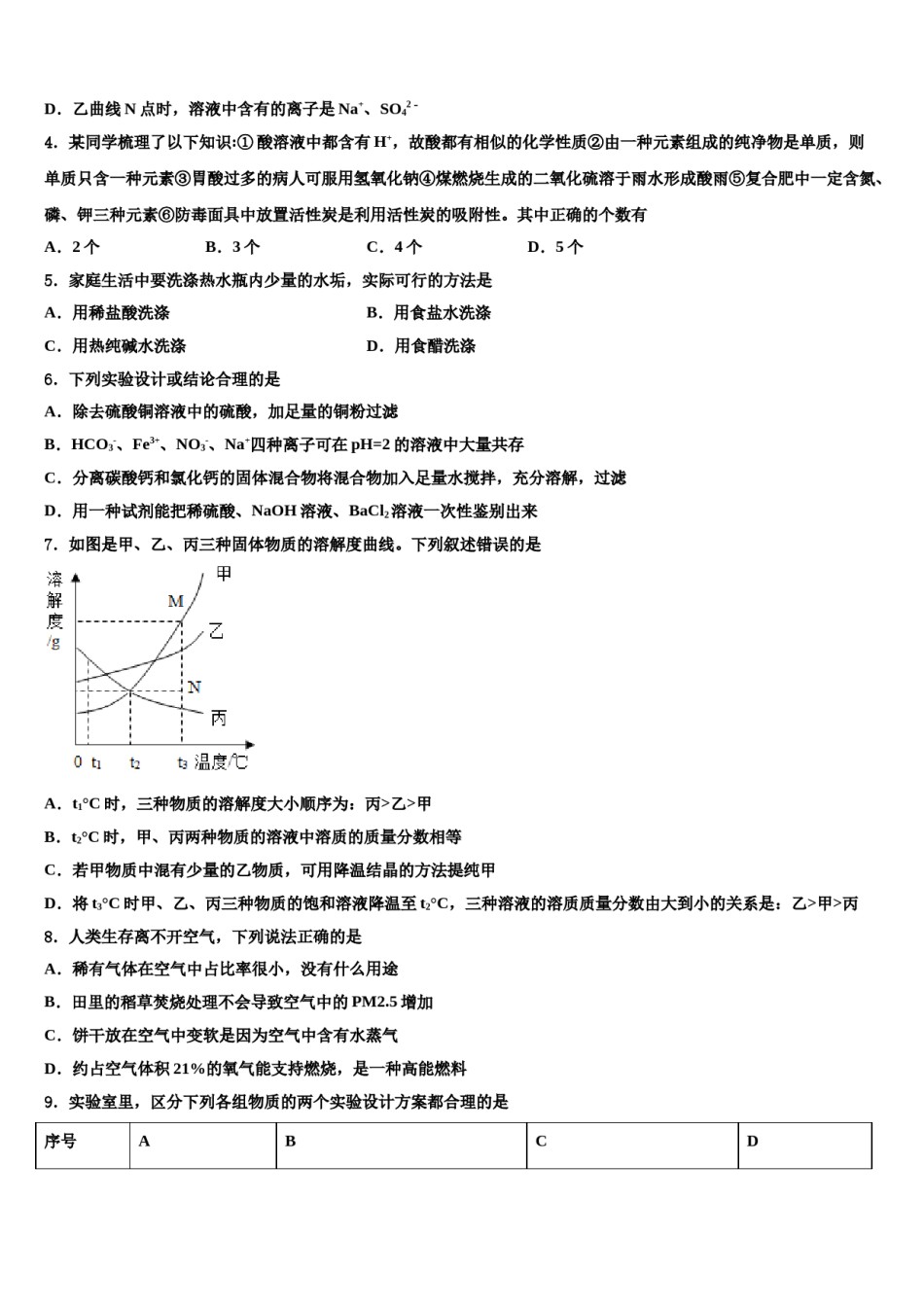 内蒙古通辽市科尔沁右翼中学旗县2023-2024学年中考一模化学试题含解析.doc_第2页
