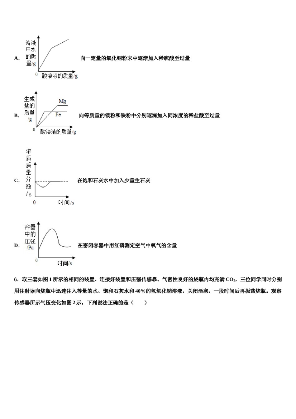 内蒙古鄂尔多斯市鄂托克旗2024届中考化学最后冲刺模拟试卷含解析.doc_第2页