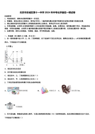北京市东城区第十一中学2024年中考化学最后一模试卷含解析.doc