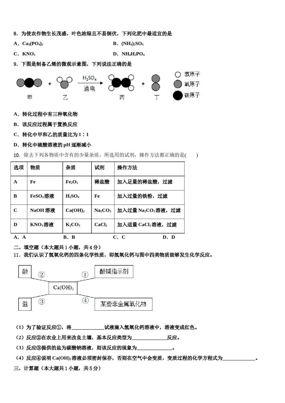 北京市师达中学2024届中考化学最后冲刺浓缩精华卷含解析.doc_第3页