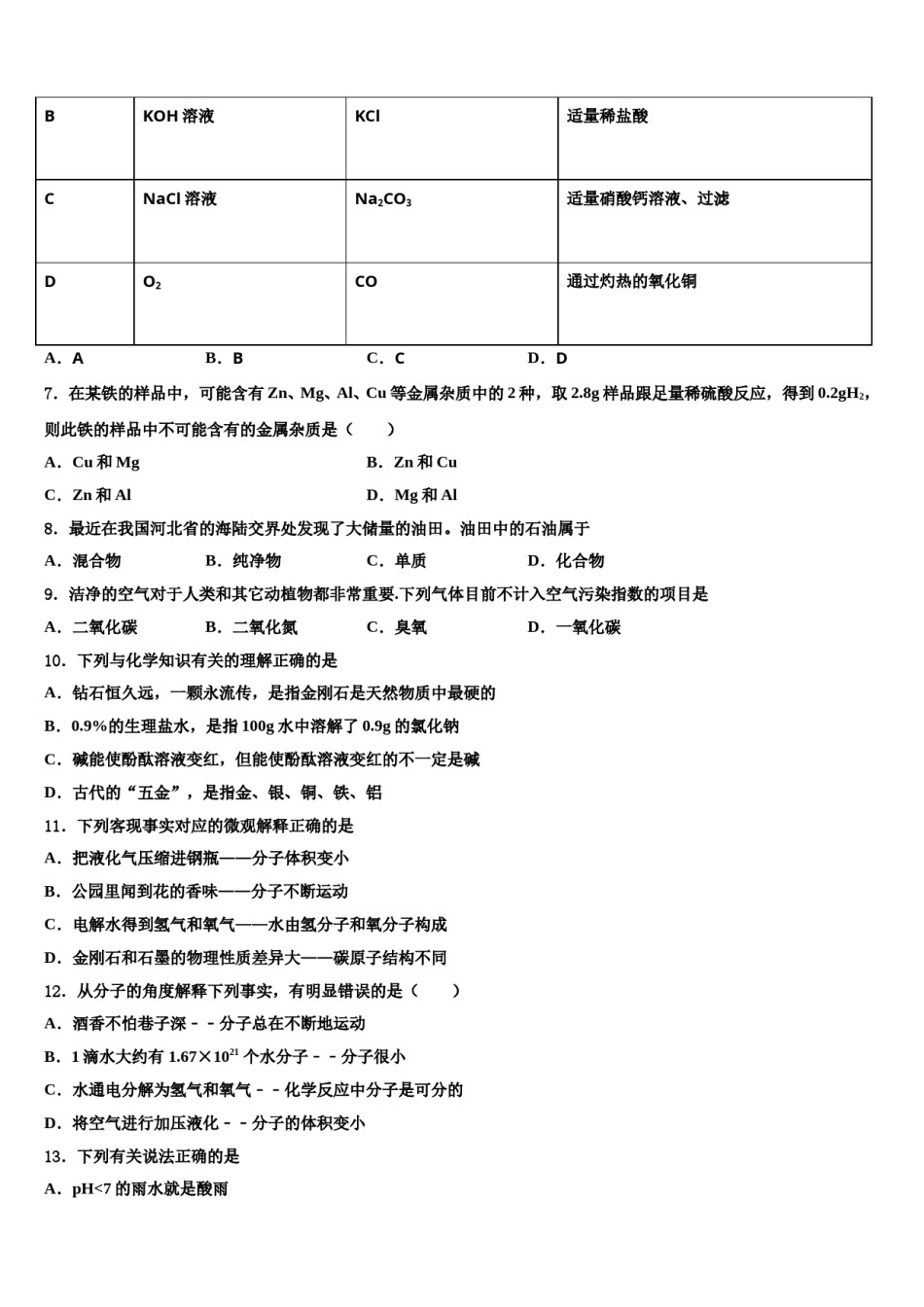 北京市昌平二中学南校区2023-2024学年中考化学适应性模拟试题含解析.doc_第2页
