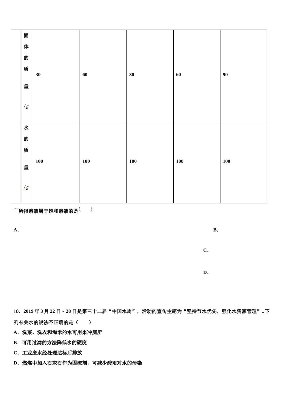 吉安市重点中学2023-2024学年中考化学模拟试题含解析.doc_第3页