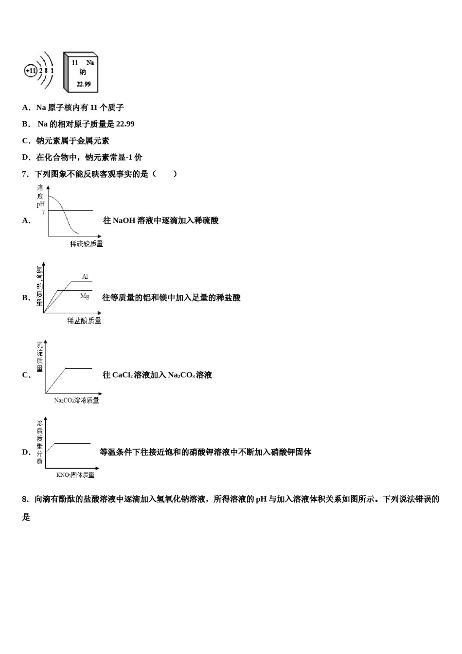 吉林省松原市前郭县达标名校2024年中考化学适应性模拟试题含解析.doc_第2页