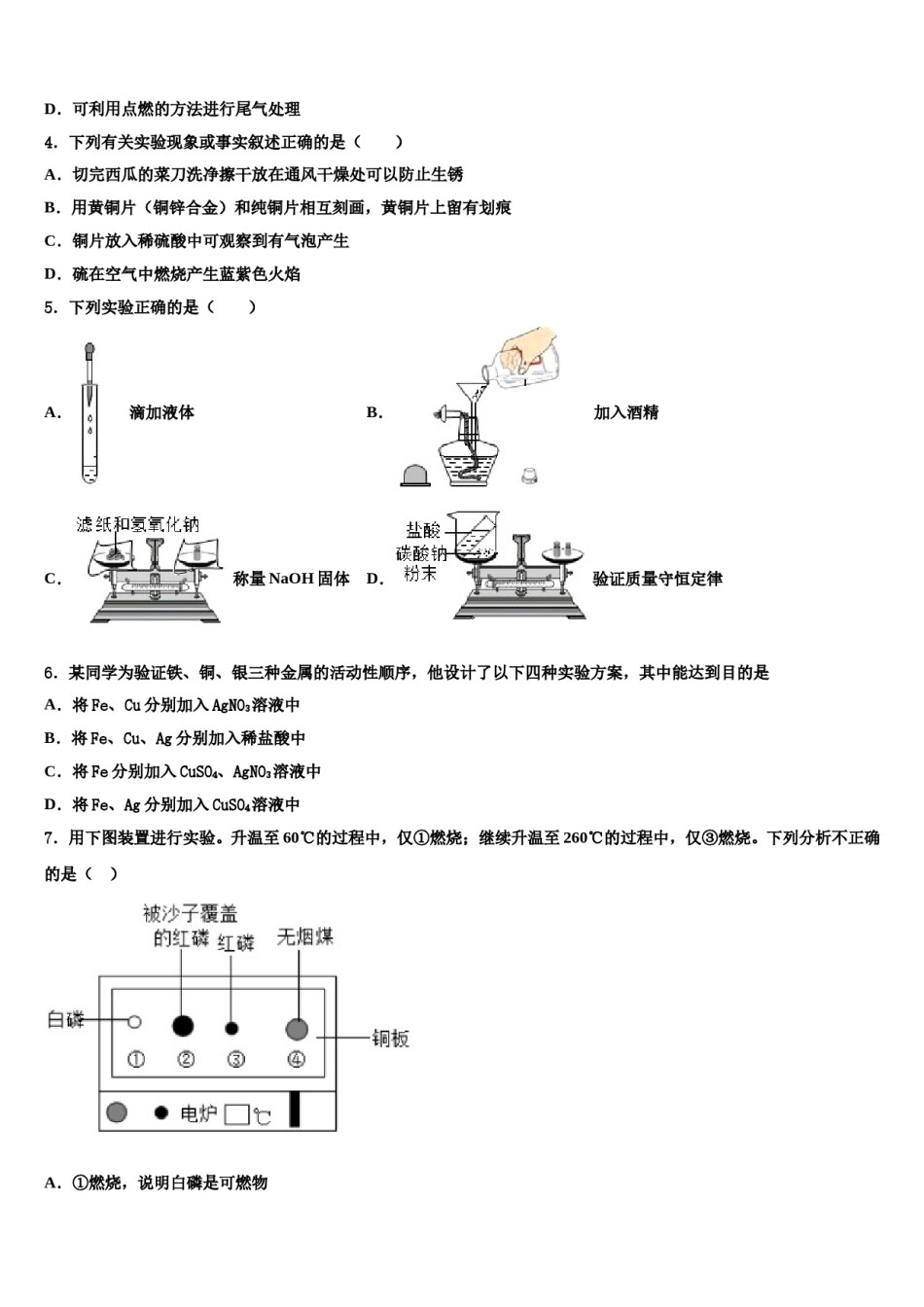 吉林省白山市长白县达标名校2023-2024学年中考化学最后冲刺模拟试卷含解析.doc_第2页