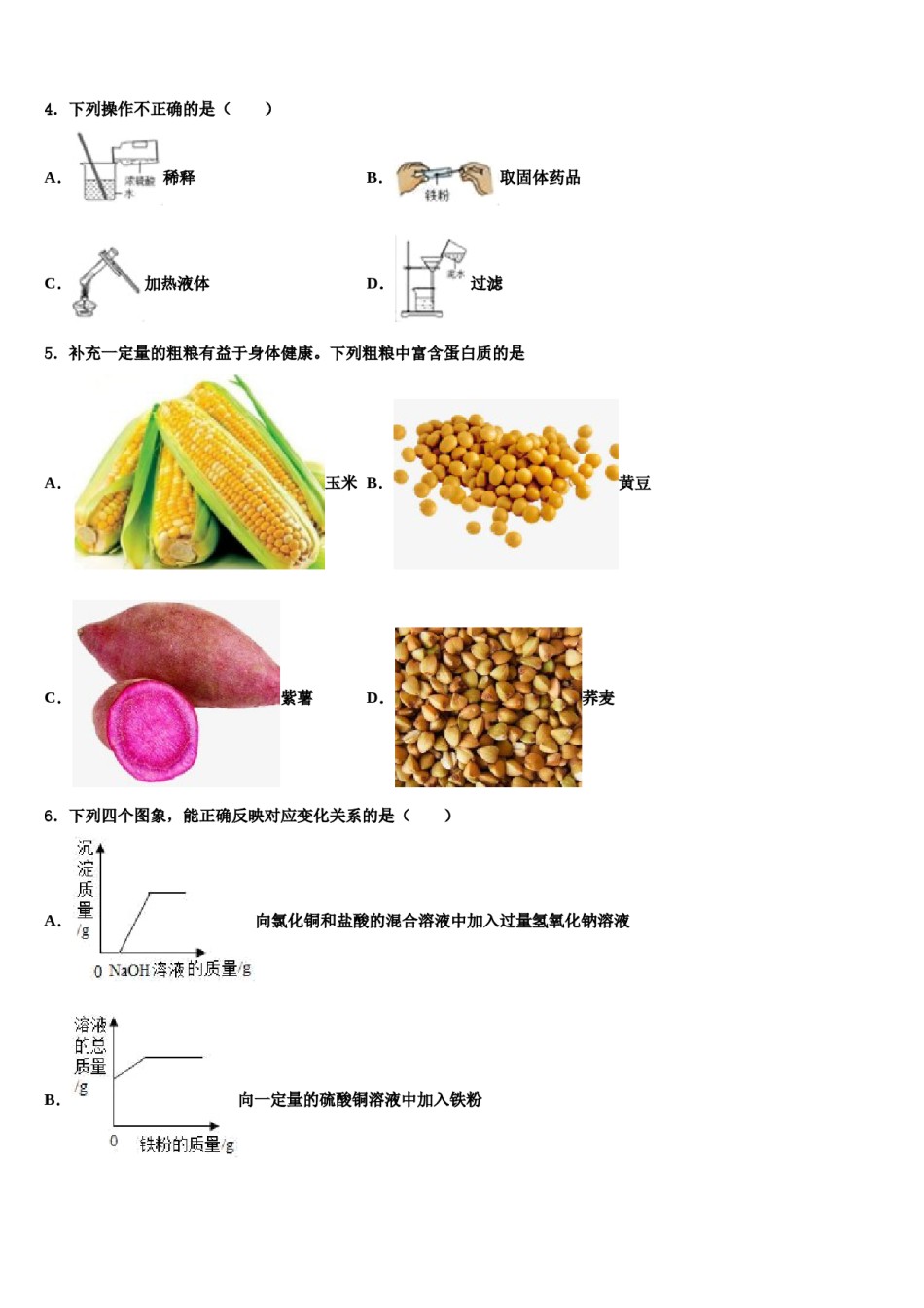 吉林省白山长白县联考2024年中考化学模拟预测题含解析.doc_第2页
