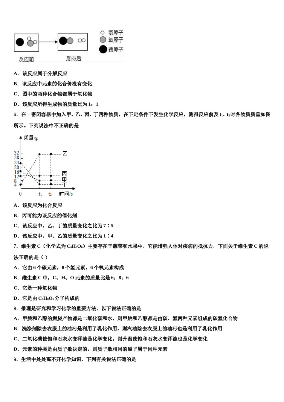吉林省长春市重点名校2024年中考化学最后冲刺模拟试卷含解析.doc_第2页