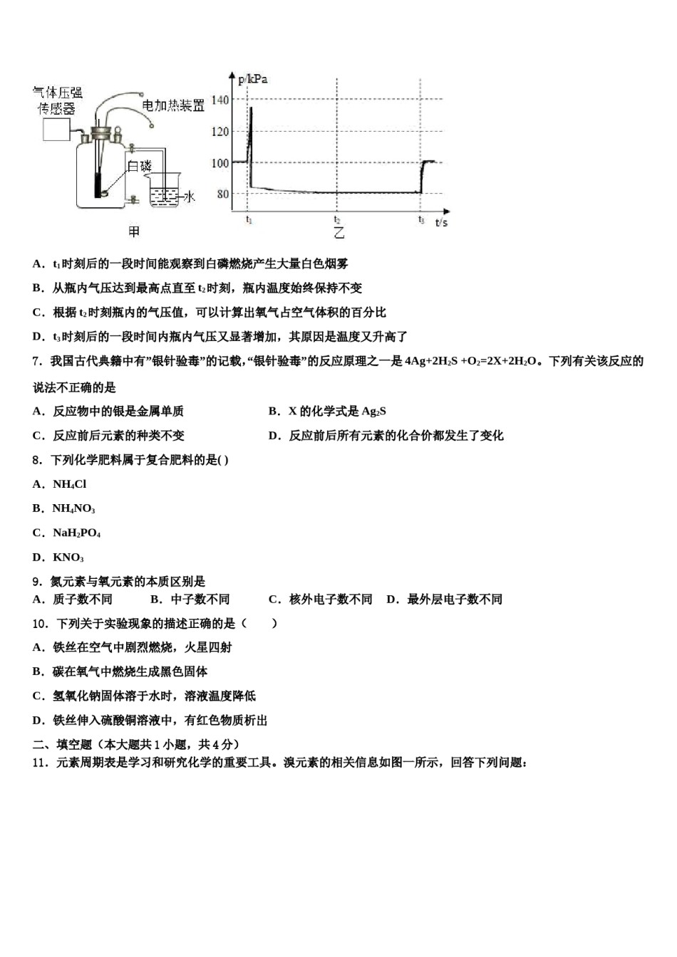 四川省乐山第七中学重点达标名校2024年中考化学对点突破模拟试卷含解析.doc_第2页