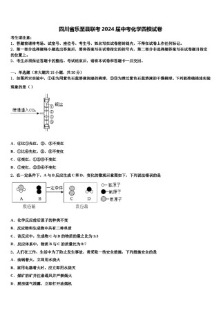 四川省乐至县联考2024届中考化学四模试卷含解析.doc