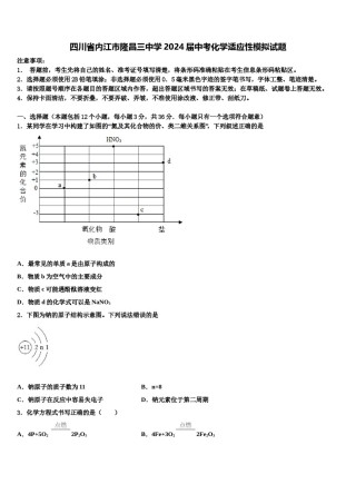 四川省内江市隆昌三中学2024届中考化学适应性模拟试题含解析.doc