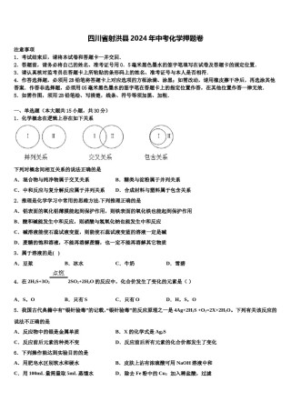 四川省射洪县2024年中考化学押题卷含解析.doc