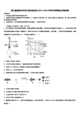 四川省德阳市中学江县市级名校2023-2024学年中考押题化学预测卷含解析.doc