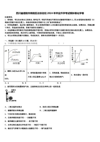 四川省德阳市旌阳区达标名校2024年毕业升学考试模拟卷化学卷含解析.doc