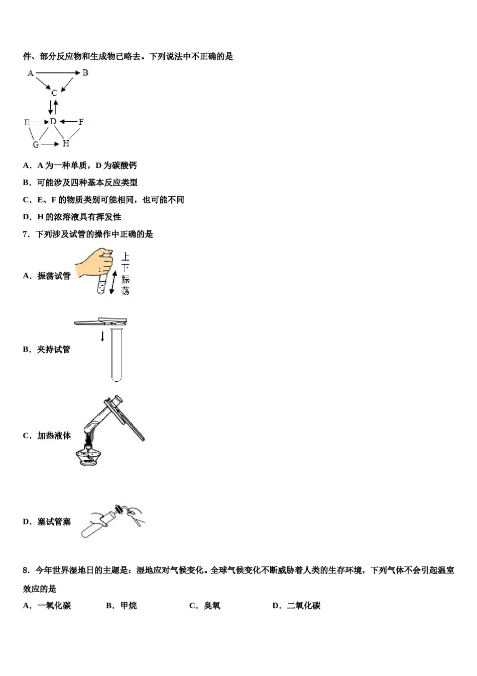 四川省成都七中学育才中学2023-2024学年中考化学考试模拟冲刺卷含解析.doc_第2页