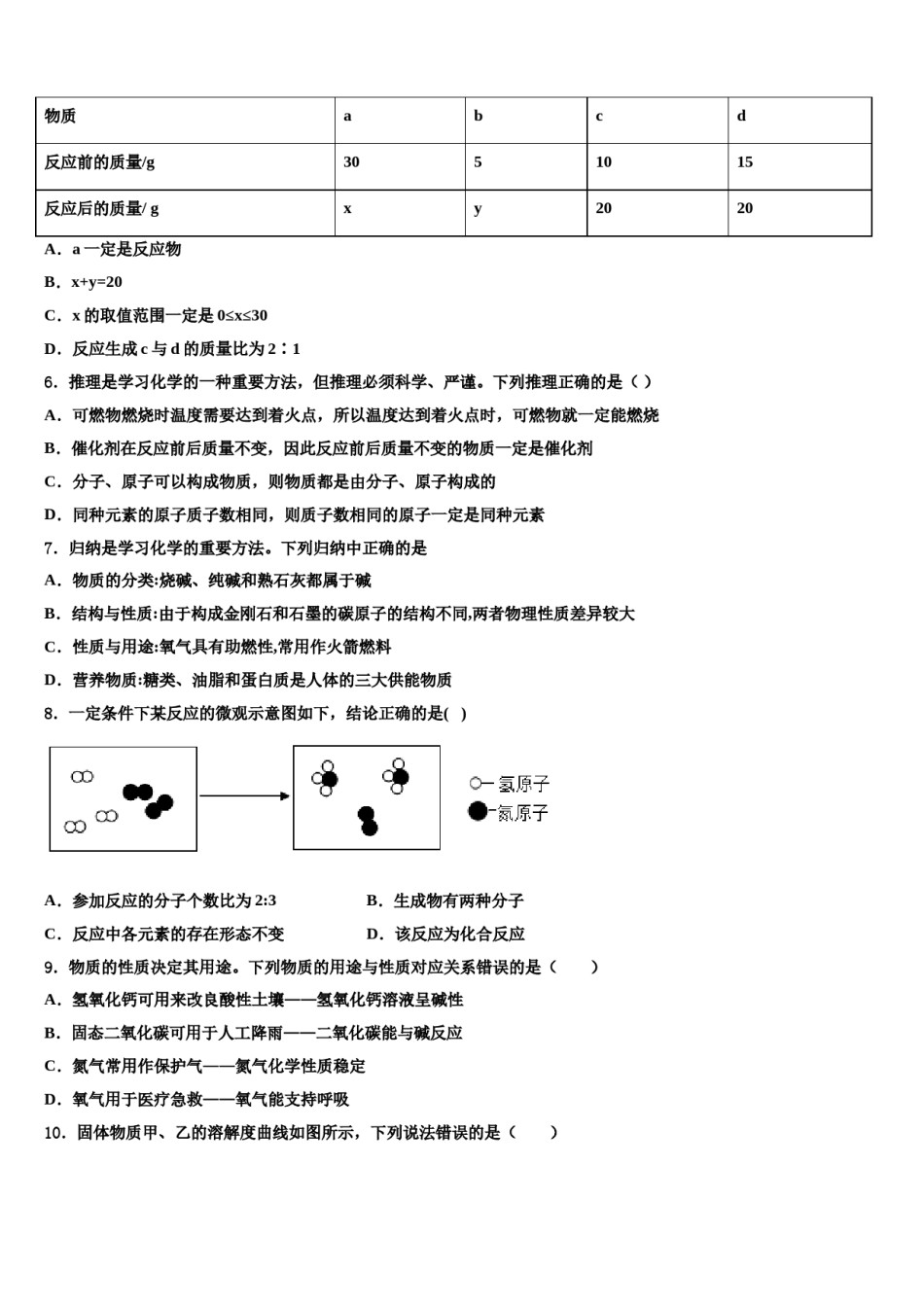 四川省成都市泡桐树中学2023-2024学年中考四模化学试题含解析.doc_第2页