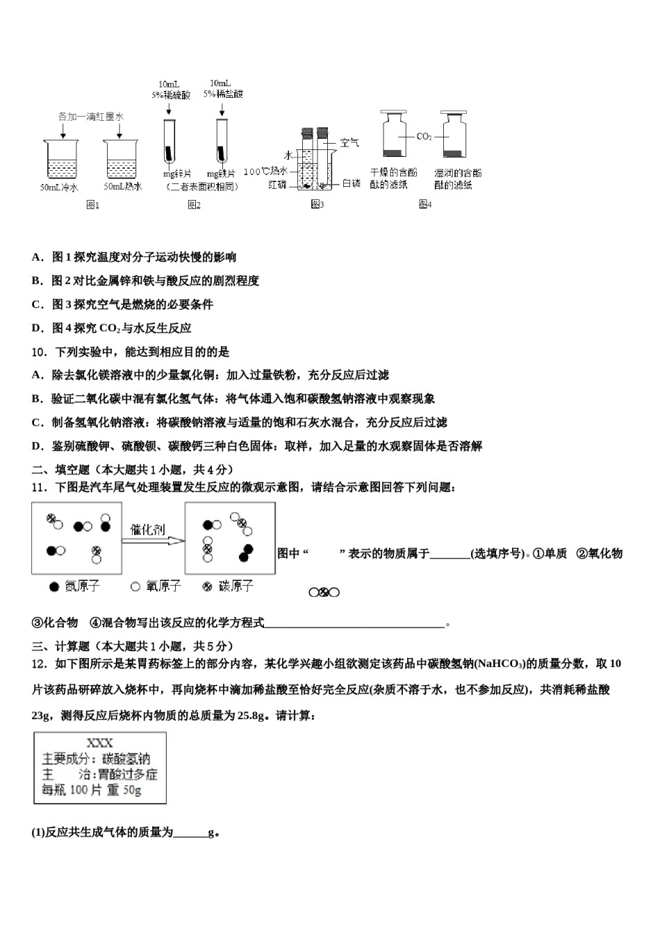 四川省攀枝花市第二初级中学2024届中考化学最后冲刺浓缩精华卷含解析.doc_第3页