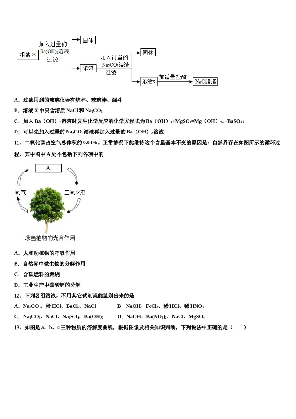 四川省眉山市东坡区东坡中学2023-2024学年中考联考化学试卷含解析.doc_第3页